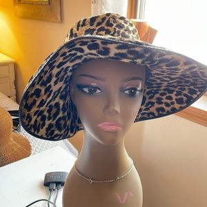 Boho hat leopard print